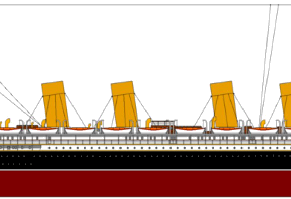Ship SS Kaiser Wilhelm der Grosse [Ocean Liner] (1900) - drawings, dimensions, figures